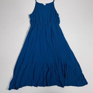 Peach Love California Size Small Blue Maxi Dress Sleeveless Casual Sundress